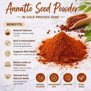 Annatto powder — natural ingredient in Cool Chimp Tangerine Mango Tango soap